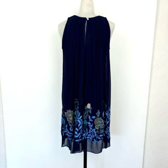 Anthro Not So Serious Pallavi Mohan embroidered Sleeveless Woodvine Swing Dress - Picture 4 of 10